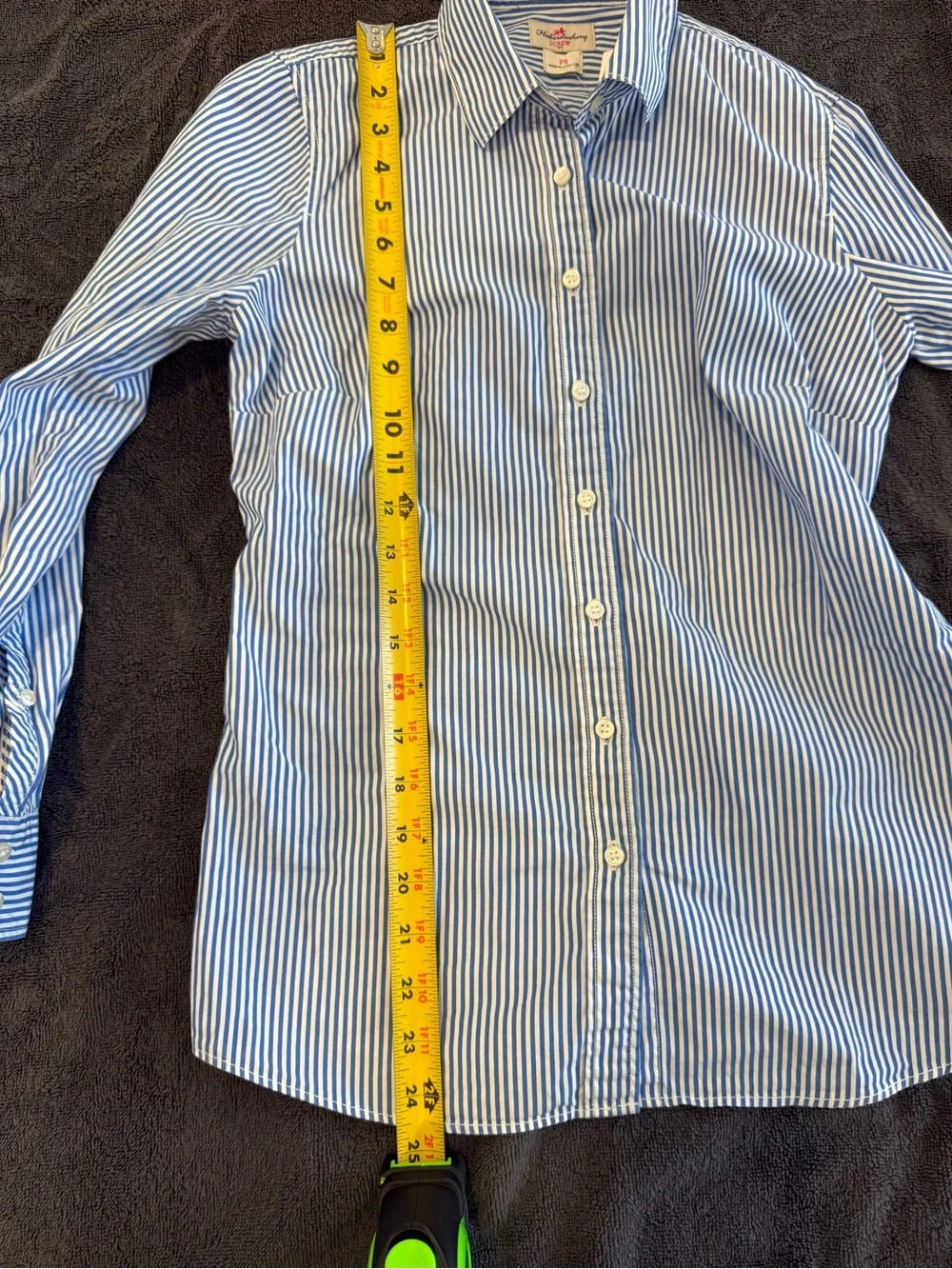 J. Crew women’s Blue and White Pinstripe Button-Down Shirt